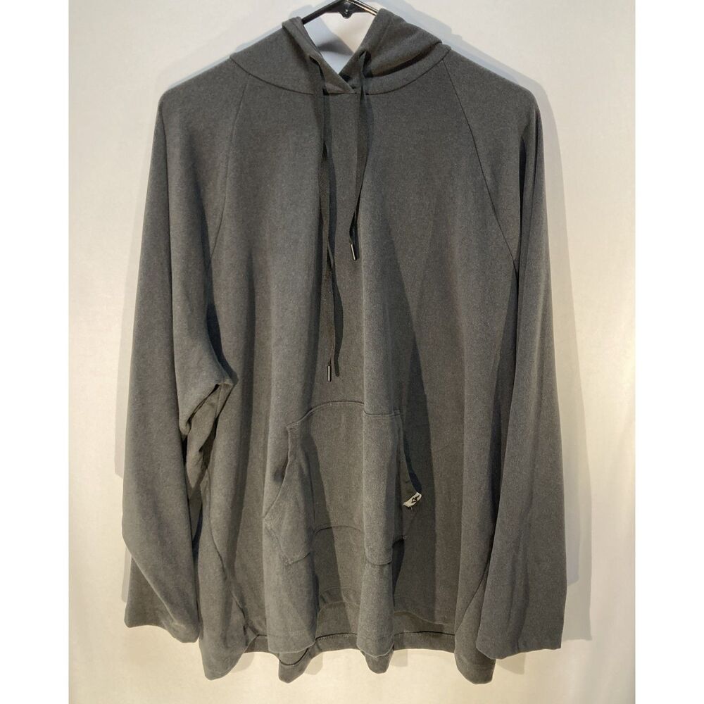 Torrid Happy Camper Hoodie 3X 3 Charcoal Gray Activewear Pullover Sweatshirt